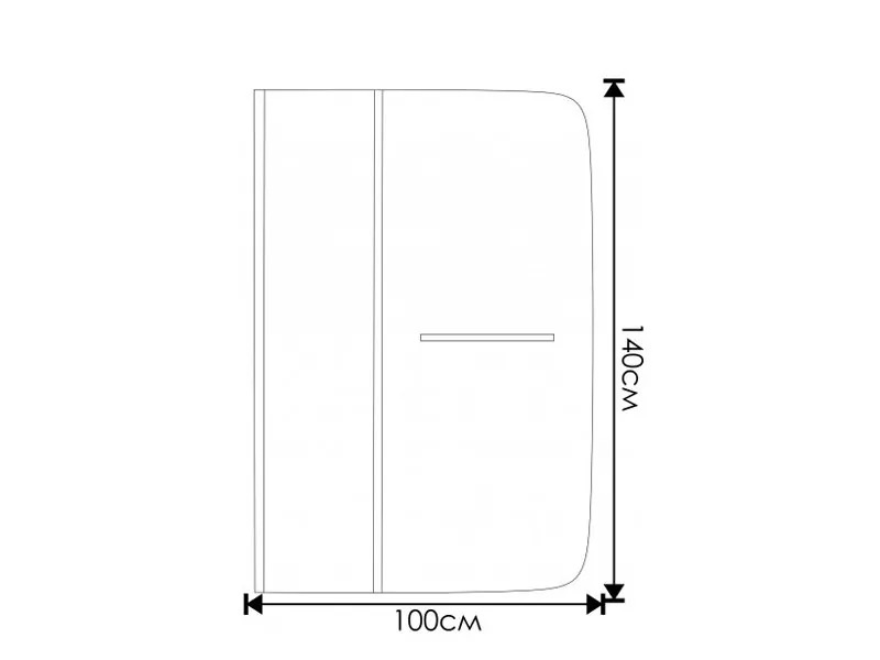 Стъклен параван за вана ICS 112CL (1)
