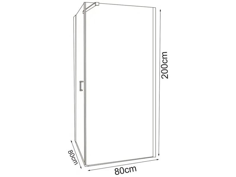 Квадратна душ кабина ICL 157 80 L NEW (1)