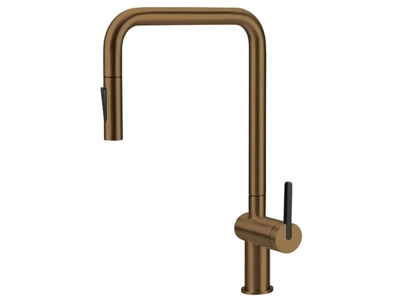 Стилен кухненски смесител Momi Brushed Bronze